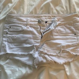 American eagle outfitters- white jean shorts